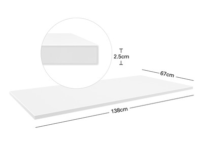 Produktbild: Produktbild "Tischplatte SE 138x67 cm, Weiß"
