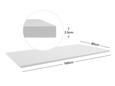 Produktbild: Produktbild "Tischplatte SE 160x80, Lichtgrau"