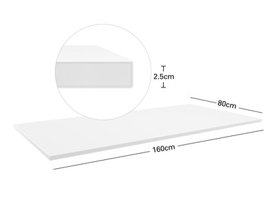 Produktbild: Produktbild "Tischplatte SE 160x80, Weiß"