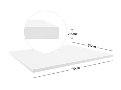Produktbild: Produktbild "Tischplatte SE 80x67 cm, Weiß"